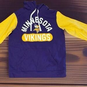 Fanatics Minnesota Vikings Color Block Pullover Mens Medium Hoodie